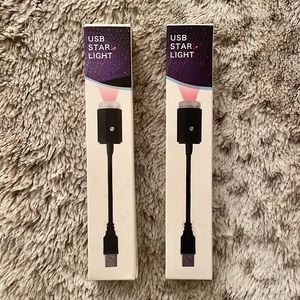 2-Pack USB Star Night Light Projector